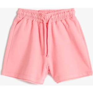 Basic Şort Beli Bağlamalı Cepli Pamuklu