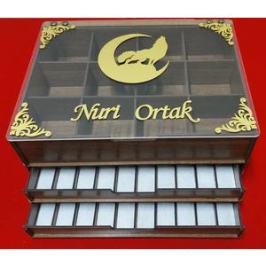 Tesbih Saat ve  Takı Kutusu Organizeri Koleksiyon Kutusu
