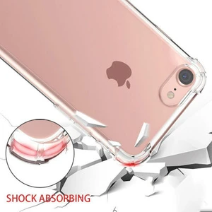 Techno Guru iPhone 6s Plus Köşe Korumalı Şeffaf Jelly Premium Silikon Kılıf