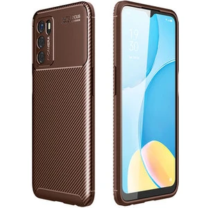 Techno Guru Oppo A16 Gofret Desenli Ultra Koruma Sağlayan Negro Silikon Kılıf