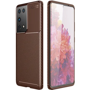 Techno Guru Samsung Galaxy S21 Ultra Gofret Desenli Ultra Koruma Sağlayan Negro Silikon Kılıf