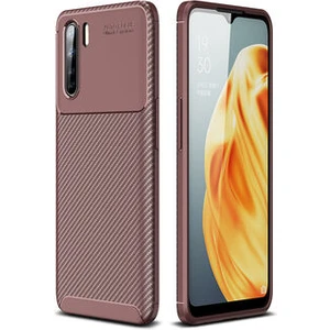 Techno Guru Oppo Reno 3 Gofret Desenli Ultra Koruma Sağlayan Negro Silikon Kılıf