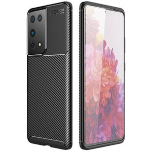 Techno Guru Samsung Galaxy S21 Ultra Gofret Desenli Ultra Koruma Sağlayan Negro Silikon Kılıf