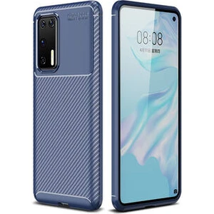 Techno Guru Huawei P40 Gofret Desenli Ultra Koruma Sağlayan Negro Silikon Kılıf