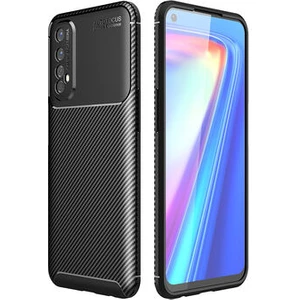 Techno Guru Realme 7 Gofret Desenli Ultra Koruma Sağlayan Negro Silikon Kılıf