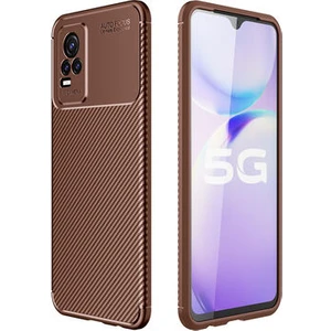 Techno Guru Vivo V21E Gofret Desenli Ultra Koruma Sağlayan Negro Silikon Kılıf