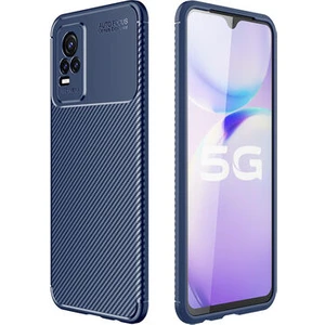 Techno Guru Vivo V21E Gofret Desenli Ultra Koruma Sağlayan Negro Silikon Kılıf