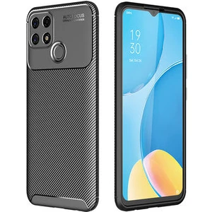 Techno Guru Oppo A15S Gofret Desenli Ultra Koruma Sağlayan Negro Silikon Kılıf