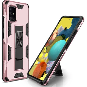Techno Guru Samsung Galaxy A71 Stantlı ve Tam Koruma Sağlayan Şık Volve Premium Sert Silikon Kılıf