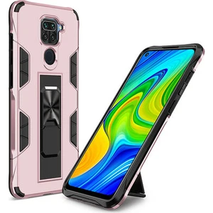 Techno Guru Redmi Note 9 Stantlı ve Tam Koruma Sağlayan Şık Volve Premium Sert Silikon Kılıf