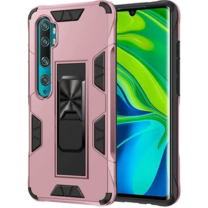 Techno Guru Xiaomi Mi Note 10 Lite Stantlı ve Tam Koruma Sağlayan Şık Volve Premium Sert Silikon Kılıf