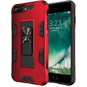 Techno Guru iPhone 6 Plus Stantlı ve Tam Koruma Sağlayan Şık Volve Premium Sert Silikon Kılıf