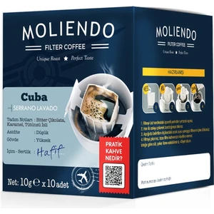 Moliendo Cuba Serrano Lavado  Pratik Filtre Kahve 10*10 g