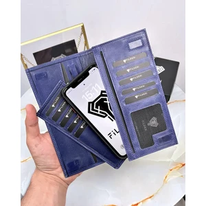 Fil Deri Telefon Bölmeli Mıknatıslı Cüzdan ve Kartlık