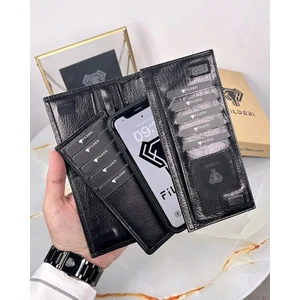 Fil Deri Telefon Bölmeli Mıknatıslı Cüzdan ve Kartlık