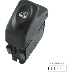 Cam Acma Kapama Anahtari Kangoo Megane Clio (Pin 6)