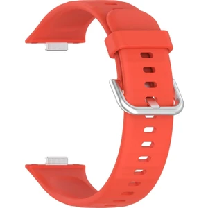 Huawei Watch Fit 3 Kordon, Silicone Sport Band - Turuncu