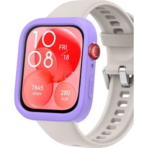 Huawei Watch Fit 3 Kılıf Soft Silicone - Lila