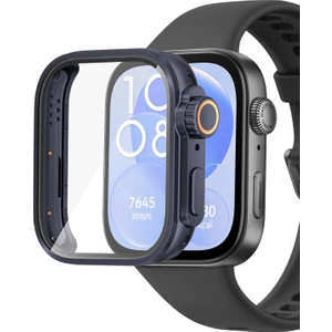 Huawei Watch Fit 3 Kılıf Apple Watch Ultra Dönüştürücü Ekran Koruyucu Kasa - Lacivert