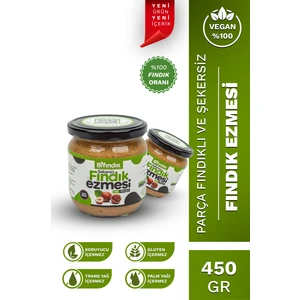 Fındık Paketi Şekersiz Fındık Ezmesi 450 gr