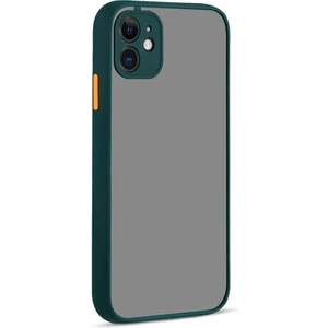 Techno Guru iPhone 12 Mini Kenarları Renkli Arkası Buğulu Şık Hux Silikon Kılıf