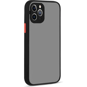 Techno Guru iPhone 11 Pro Kenarları Renkli Arkası Buğulu Şık Hux Silikon Kılıf