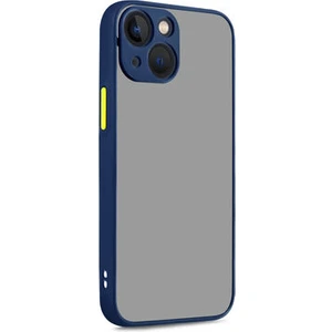 Techno Guru iPhone 13 Mini Kenarları Renkli Arkası Buğulu Şık Hux Silikon Kılıf