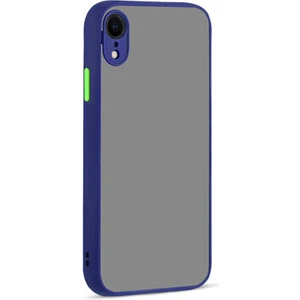 Techno Guru iPhone Xr Kenarları Renkli Arkası Buğulu Şık Hux Silikon Kılıf