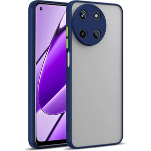 Techno Guru Realme 11 4g Kenarları Renkli Arkası Buğulu Şık Hux Silikon Kılıf