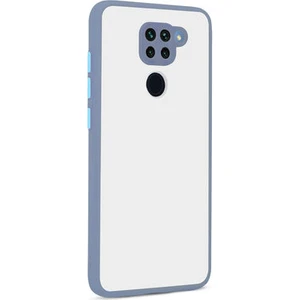 Techno Guru Redmi Note 9 Kenarları Renkli Arkası Buğulu Şık Hux Silikon Kılıf