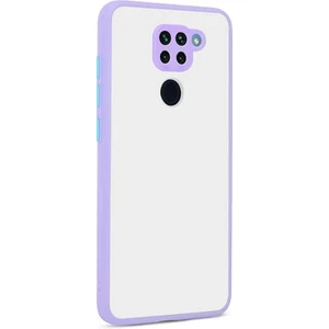 Techno Guru Redmi Note 9 Kenarları Renkli Arkası Buğulu Şık Hux Silikon Kılıf