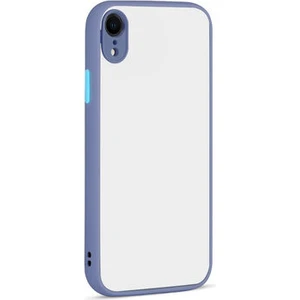 Techno Guru iPhone Xr Kenarları Renkli Arkası Buğulu Şık Hux Silikon Kılıf