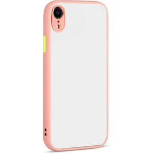Techno Guru iPhone Xr Kenarları Renkli Arkası Buğulu Şık Hux Silikon Kılıf
