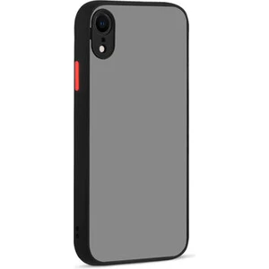 Techno Guru iPhone Xr Kenarları Renkli Arkası Buğulu Şık Hux Silikon Kılıf