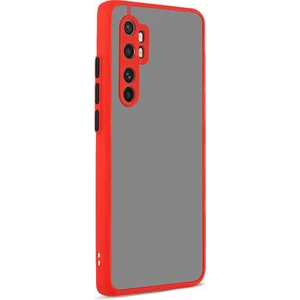 Techno Guru Xiaomi Mi Note 10 Lite Kenarları Renkli Arkası Buğulu Şık Hux Silikon Kılıf