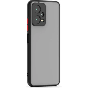 Techno Guru Redmi Note 12 Pro 5g Kenarları Renkli Arkası Buğulu Şık Hux Silikon Kılıf