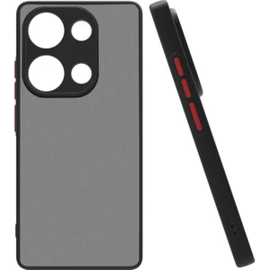 Techno Guru Redmi Note 13 Pro 5g Kenarları Renkli Arkası Buğulu Şık Hux Silikon Kılıf