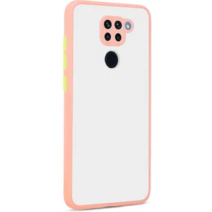 Techno Guru Redmi Note 9 Kenarları Renkli Arkası Buğulu Şık Hux Silikon Kılıf