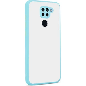 Techno Guru Redmi Note 9 Kenarları Renkli Arkası Buğulu Şık Hux Silikon Kılıf