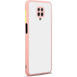 Techno Guru Redmi Note 9s Kenarları Renkli Arkası Buğulu Şık Hux Silikon Kılıf