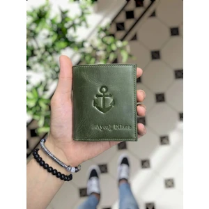 Visso 111 Deri Isme Özel Bozuk Para Cepli Cüzdan  Deri Çanta Kişiye Özel ÇAPA LOGOLU