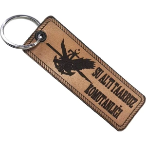 Seyhan Askeri Malzeme Sat Sualtı Taarruz Komutanlığı Deri Anahtarlık  - Arma - Leather Key Holder