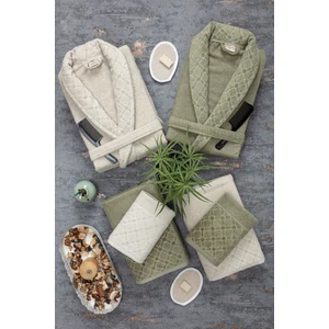 Hayal 12 Parça Kutulu Jakarlı Bornoz Takımı | Bornoz | Havlu & Havlu Seti | Banyo Çeyiz Seti