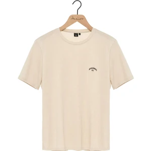 Svr Muhammed Ali Imzalı ve Lisanslı Bej Erkek O Yaka Tshirt