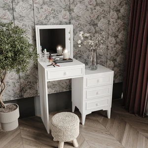 Kzn Home Stella Country Tarzı Aynalı Makyaj Masası - Tamamı 1. Kalite Mdf