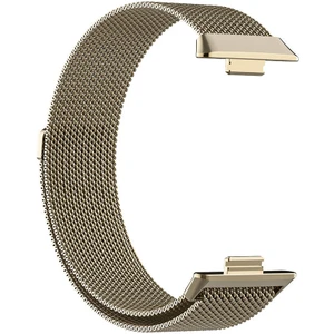 Huawei Watch Fit 3 Kordon Metal Gövde Tel Örgü Tasarım Mıknatıslı Ayarlanabilir