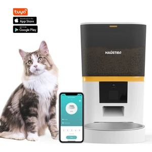 QQ003-V2 Akıllı Kedi/köpek Otomatik Mama Kabı, App-Wifi ile Uzaktan Kontrol, Öğün Planlama,porsiyon Belirleme,6lt Hazne, Metal Kase
