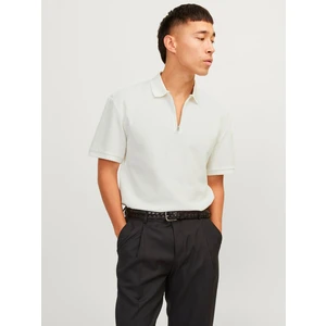 Jack & Jones Jprccjohnny Half Zıp Ss Polo Sn Erkek Bej Tshirt 12255578-06