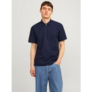 Jack & Jones Jprccjohnny Half Zıp Ss Polo Sn Erkek Lacivert Tshirt 12255578-04