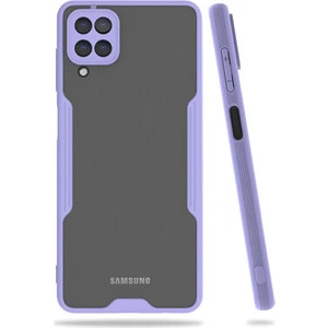 Techno Guru Samsung Galaxy A12 Kamera Korumalı ve Şık Tasarımlı Parfe Premium Silikon Kılıf